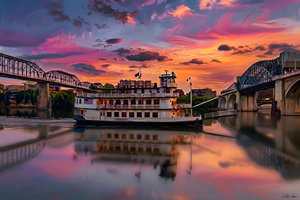Sunset Cruise On The River by Bobby Ryan