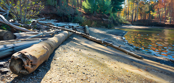 Along The Lake Print