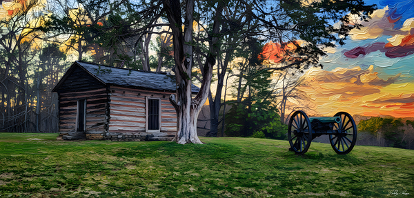 Cabin On The Battlefield Print