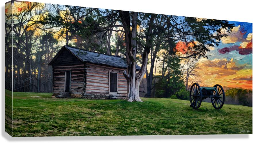 Cabin On The Battlefield Canvas Print