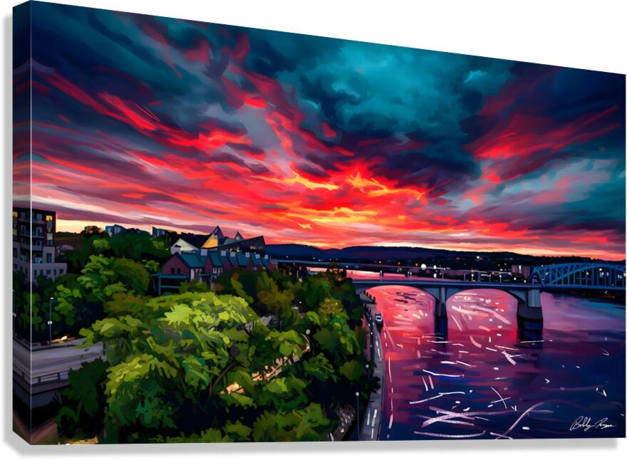 Fire In The Sky Canvas Print