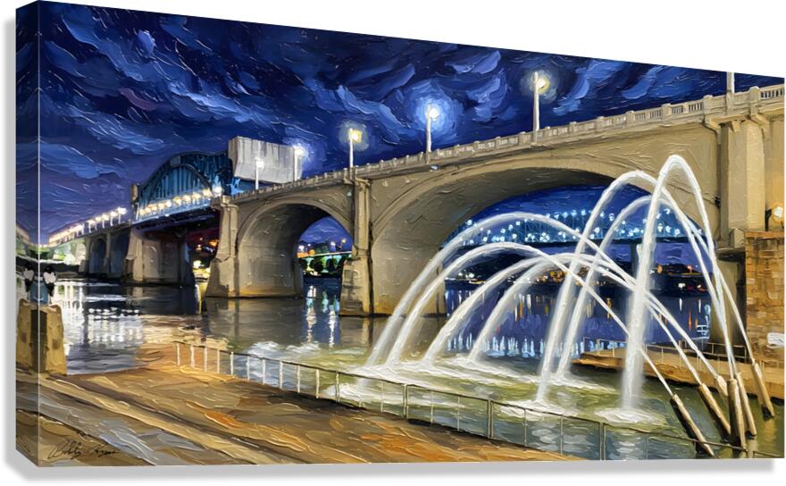 River Fountains Canvas Print