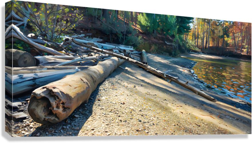 Along The Lake Canvas Print