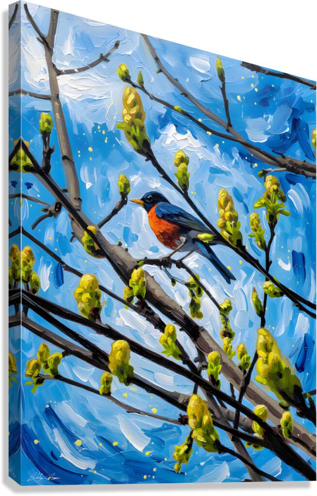 Bird In A Tree Canvas Print