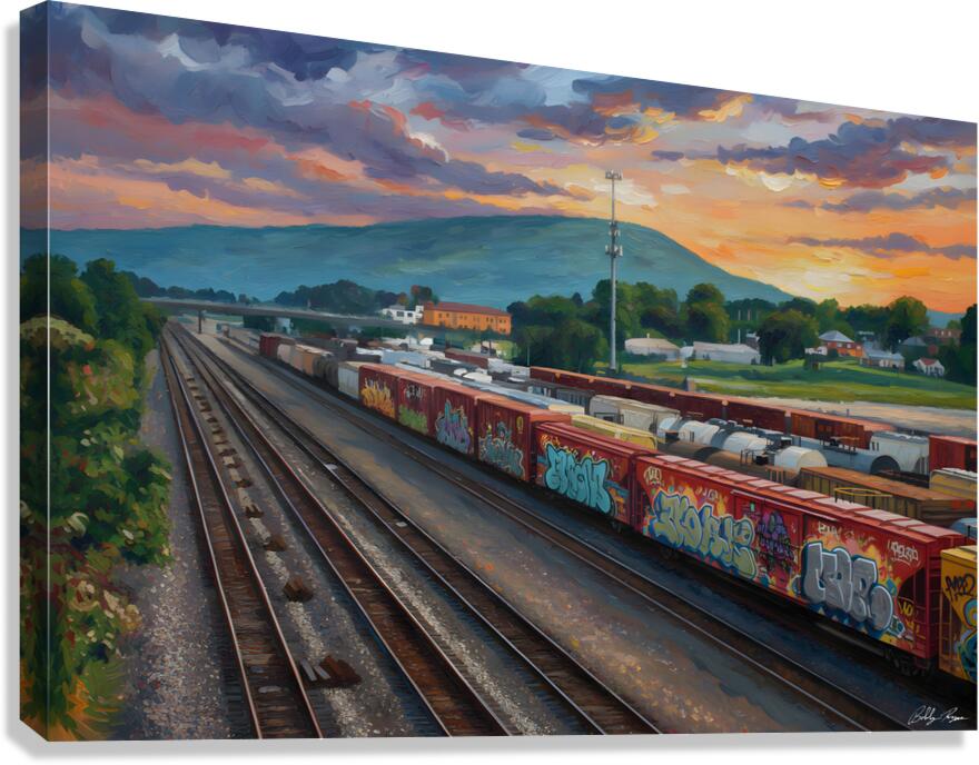 Train Yard Canvas Print