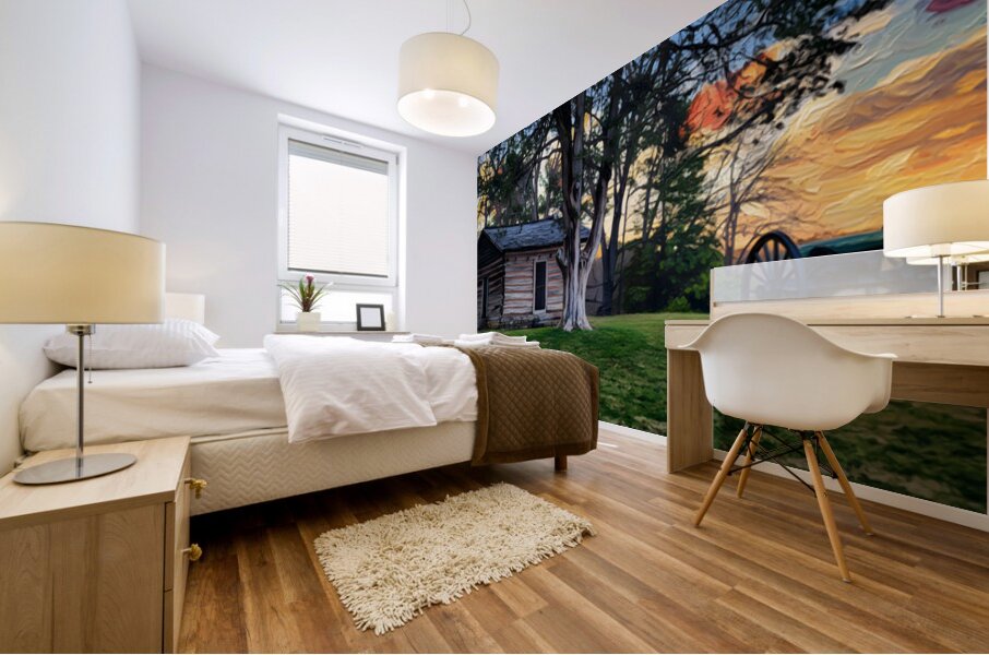Cabin On The Battlefield Mural print
