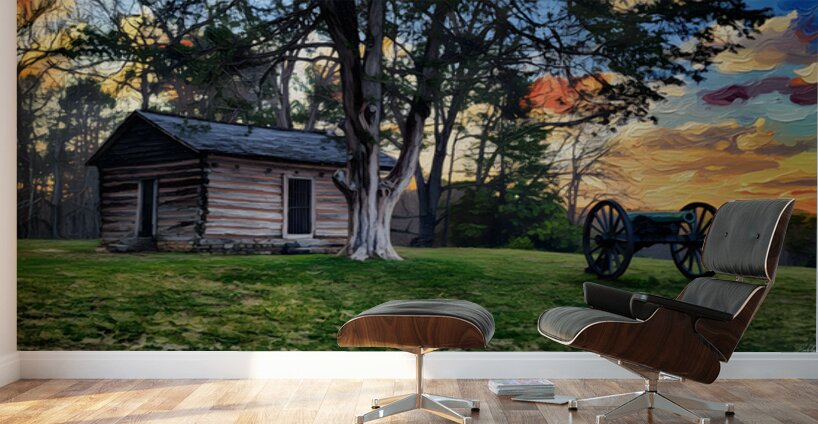 Cabin On The Battlefield Wall Murals