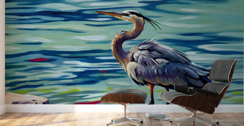 Great Blue Heron Wall Murals