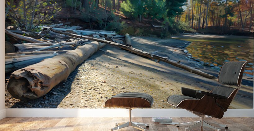 Along The Lake Wall Murals