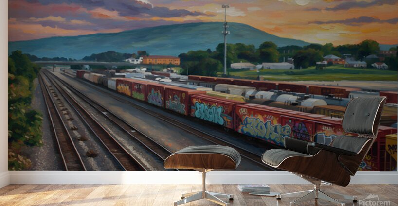 Train Yard Wall Murals