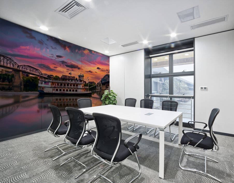 Sunset Cruise On The River Wall Printing