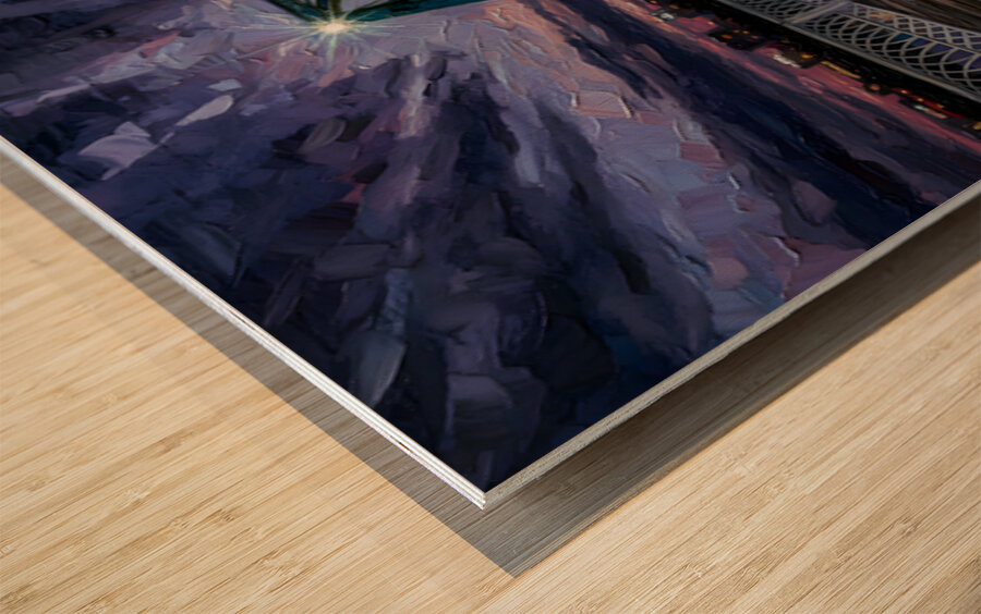 Walnut St Bridge Wood print