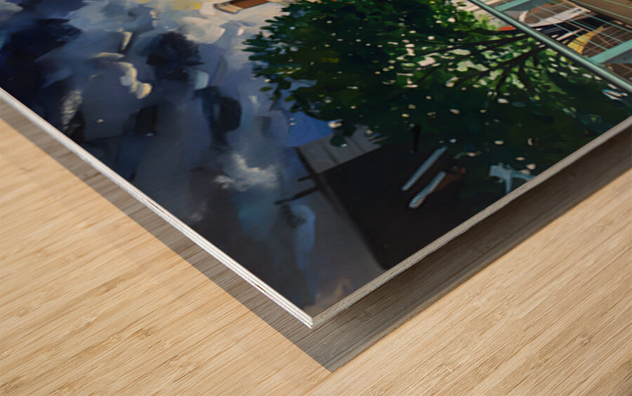 Glass Bridge Wood print