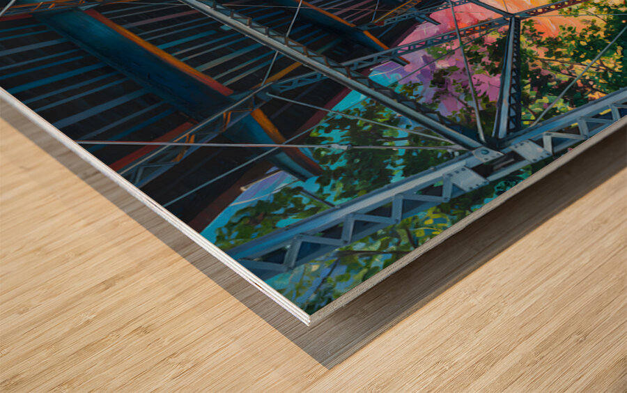 Under The Bridge Wood print